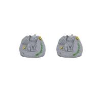 KSJOAIDDE 2 set of Memorial Stone for Cat Decoration Cat Tombstone for Yard Outside Outdoor