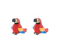 KSJOAIDDE 2 set of Plush Parrot Toy Stuffed Bird Doll Record Repeat Speaking Speak Red