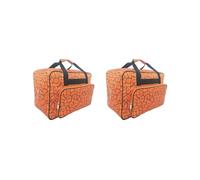 KSJOAIDDE 2 Set of Sewing Machine Carrying Case Household with Handle Carry Tote Bag for Travel Orange 38x18x25 cm