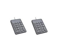 KSJOAIDDE 2 set of USB 18 Keys Numpad Keyboard Universal Durable Plug and Play Stylish Black 269key Black 13.6x9.2 cm