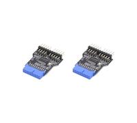 KSJOAIDDE 2 set of USB Hub Adapter Stable Performance 19Pin USB 3.0 to Double USB2.0 9Pin Female