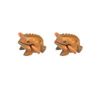 KSJOAIDDE 2 set of Wood Frog Guiro Rasp Party Toy Gifts Shaker Musical Instruments Guiro Shaker 7x7 cm