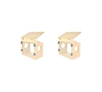KSJOAIDDE 2 set of Wooden Hamster House Landscaping Cabin Hamster Hideaway for Rat Hamster Mice