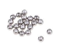 KSJOAIDDE 20 PCS Stainless Steel Piercing Jewelry Replacement Ball 1.2 x 4 mm
