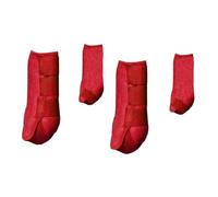 KSJOAIDDE 4 Pcs Horse Boots Support Reusable Breathable Protection Comfortable Leg Covers L red
