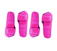 KSJOAIDDE 4 Pcs Horse Boots Support Reusable Breathable Protection Comfortable Leg Covers L Rose pink