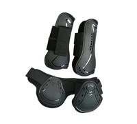KSJOAIDDE 4 Pcs Horse Tendon Boots Breathable Wraps for Riding Equine Sports Competitions L Black