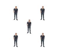 KSJOAIDDE 5 set of 1/64 People Figure Hand Painted for Photography Props Miniature Scene Layout black Height:2.6 cm