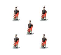 KSJOAIDDE 5 set of 1:64 Terracotta Figure Terracotta Statue for Diorama Micro Landscapes Layout Painted pottery