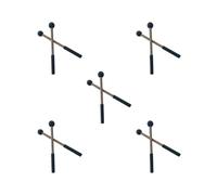 KSJOAIDDE 5 set of 2x Silicone Drumsticks Hand Percussion Mallets for Glockenspiel Xylophone Black 20.9 cm