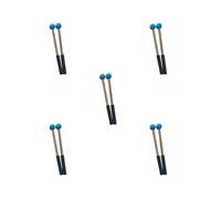 KSJOAIDDE 5 set of 2x Silicone Drumsticks Hand Percussion Mallets for Glockenspiel Xylophone Blue 20.9 cm