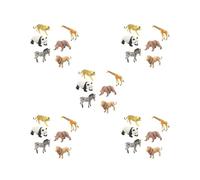 KSJOAIDDE 5 set of 6 Pcs Animals Figurines Playset Zoo Animals Figures for Birthday Table