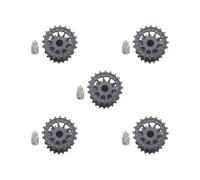KSJOAIDDE 5 set of Crawler Drive Driving Wheel with Coupler for Tank Car Chassis Gray