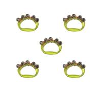 KSJOAIDDE 5 set of Mini Percussion Tambourines Shaking Rattle for Family Kids Kindergarten Yellow