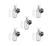 KSJOAIDDE 5 set of Pet Urn Cremation Urn Box Burial Urn Box for Remembrance Dogs and Cats Ashes pendant 2.8x1.1 cm