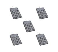 KSJOAIDDE 5 set of USB 18 Keys Numpad Keyboard Universal Durable Plug and Play Stylish Black 269key Black 13.6x9.2 cm
