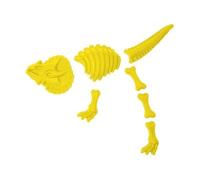 KSJOAIDDE 7Pcs Play Sand Skeleton Dinosaur Toys Beach Toy Model Set for Boys and Girls Yellow