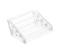 KSJOAIDDE Acrylic Display Riser Display Rack Clear Holder for Badges Mini Dolls Medals 5 Tier