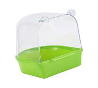 KSJOAIDDE Caged Parrot Bathing Tub Lovebirds Parakeets Budgerigar Canary Bird Bath Box Green