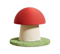 KSJOAIDDE Cat Scratch Post Mushroom Shaped Cat Activity Toy for Protect Your Furniture Height 18 cm Red White Green