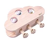 KSJOAIDDE Cloud Shape Cat Hunt Interactive Toys Wooden Whack Mouse Puzzle Toy mice
