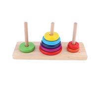 KSJOAIDDE Color Rings Stacking Toy Wooden Toy Kids Early Educational Game Big