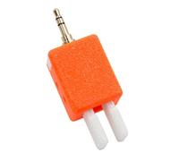 KSJOAIDDE Double Paddle CW Key Morse Code Mini Multipurpose Adjustable Finger Strength Orange 24x31x19 mm
