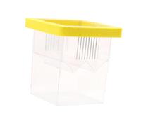 KSJOAIDDE Floating Fish Breeder Box Separation Incubations Box for Clownfish Fish Egg Yellow 8.6x8.6x11 cm