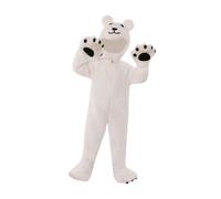 KSJOAIDDE Kids Polar Bear Costume Novelty Cosplay Pajamas for Festival Role Play Party L White