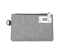 KSJOAIDDE Lockable Money Purse Utility Small Items Storage Bag for Passports Phones Keys Gray 20.6x13.3 cm
