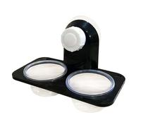 KSJOAIDDE Reptile Feeder with Suction Cup Amphibian Reptile Feeding Container for Frog Double 7.6x8.4x8.2 cm