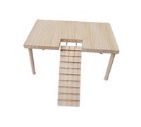 KSJOAIDDE Small Animals Wooden Platform with Pillars with Ladder for Hamster Supplies 24 cmx16 cmx13.5 cm 24x16x13.5 cm
