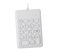 KSJOAIDDE USB 18 Keys Numpad Keyboard Universal Durable Plug and Play Stylish White 269key White 13.6x9.2 cm