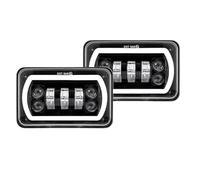 Ksjosji front light 4X6inch Square Headlight LED Driving Light 12V For Pontiac For Firebird For Grand Prix 1976 1977 1978 1979-1987 Headlight Assembly(2piece LED Headlight)