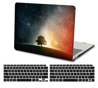 KSK KAISHEK Compatible with MacBook Air 13 Inch Case Retina Display 2018-2021 Release A2337 m1 A2179 A1932, Plastic Hard Shell & Black Keyboard Cover, Cosmos Space and Tree
