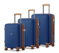 KSK2594 - PP 20/24/28inch Hard Shell Expandable Luggage-Lightweight Suitcase with TSA Lock & Built-in Cup Holder - Cabin - Navy and Brown