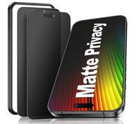 Ksleri 2 Pack Matte Privacy Screen Protector for iPhone 14 Pro Max with Easy Installation Frame, Anti Spy Anti Glare Tempered Glass Protection Film Matt, Dynamic Island Compatible, Case Friendly