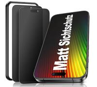 Ksleri 2 Pack Matte Privacy Screen Protector for iPhone 15 Pro 6.1 inch, Anti Spy Anti Glare 9H Tempered Glass Film, Dynamic Island Compatible, Case Friendly
