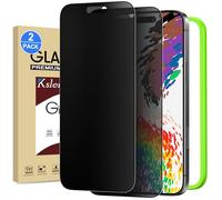 Ksleri 2 Pack Matte Privacy Screen Protector for iPhone 17/iPhone 16 Pro with Easy Installation Frame, Anti Spy Anti Glare Tempered Glass Protection Film Matt, Dynamic Island Compatible, Case Friendly