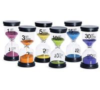 KSM UP Sand Timer 6 Colors Hourglass 1/3/5/10/15/30 Minutes Sandglass Timer Sand Clock for Kids Games Classroom Kitchen Home Office Decoration (Pack of 6)