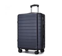 KSN2691-24" Checked Luggage, Durable ABS Hard Shell Suitcase with 360 Silent Spinner Wheels & Secure Combination Lock - Medium - Navy