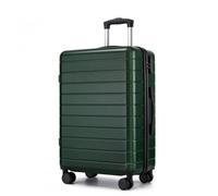 KSN2691-24" Checked Luggage, Durable ABS Hard Shell Suitcase with 360 Silent Spinner Wheels & Secure Combination Lock - Medium - Green
