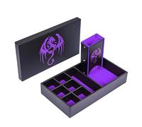 KSNDie 4 in 1 Dice Storage Box, Portable Dice Tower D&D Rolling Tray Leather Holder Case for Role Playing Games and Other Tabletop Game