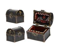 KSNDie DND Mimic Chest Dice Storage Box, Small Dice Case D&D Gift Box Perfect for RPG Tabletop Game, Can Holds 2 Sets of Polyhedral Die