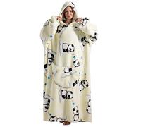 Ksnnrsng Oversized Hoodie Wearable Blanket, Super Soft Warm Comfortable Giant Wearable Blanket for Women Men Adults with big Pocket (Extra Long, Panda)