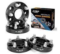 KSP 5X4.5 Wheel Spacers for Mustang Explorer, 1 inch 5x114.3mm Tire Spacers Adapters 25mm Thick 70.5mm Hub Bore with M14x1.5 Thread Pitch Fit for 2015-2024 Ford Mustang GT500 GT350 Mach 1 Black 4PCS