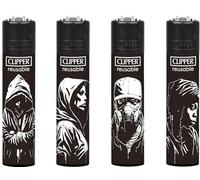 ksp partners ltd- 4 x clipper lighters STANCIL STYLE