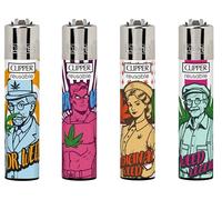 ksp partners ltd e-commerce 4 X CLIPPER LIGHTERS (FAMILY WEED)
