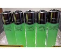 Ksp partners ltd e-commerce 4 x CLIPPER LIGHTERS - (GREEN TRANSPARANT)