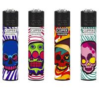 Ksp partners ltd e-commerce 4 x CLIPPER LIGHTERS - (MARKED SKULLS 4)